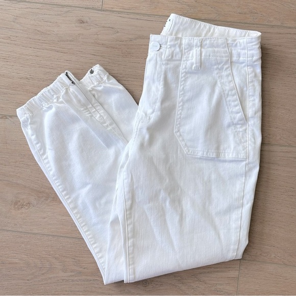 🌴 Paige Mayslie Denim Jogger Sz 30 in white EUC - Picture 1 of 8